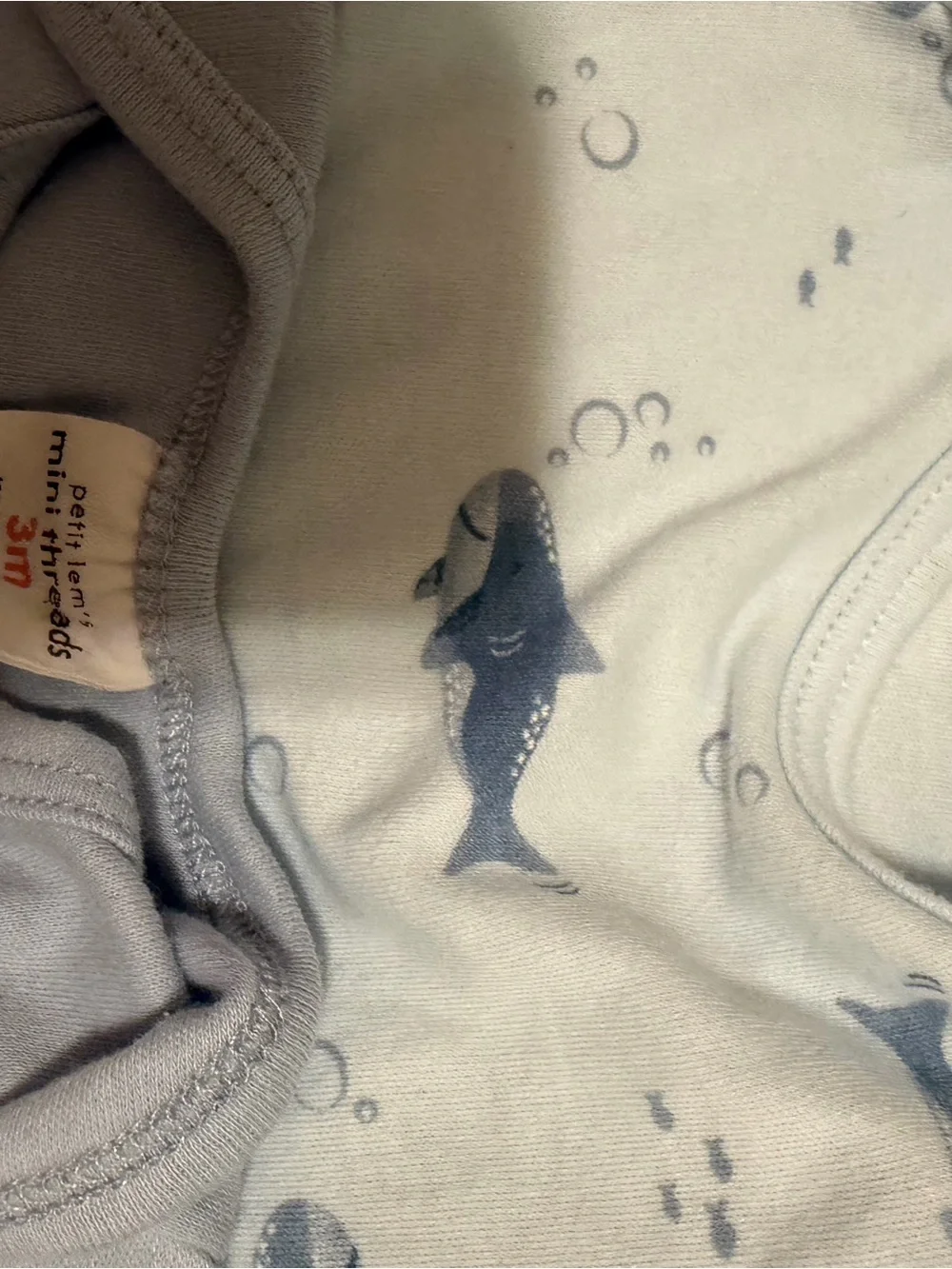 Carter's Light Blue, Navy & White Shark-Themed One-Piece Bodysuits - 6 Pack